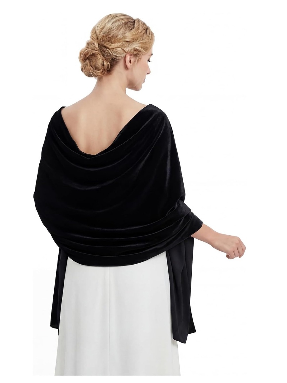 Women Velvet Shawls Wraps Formal Evening Wedding Bridal Scarves Cover Up